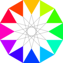 download Rainbow Dodecagon And Black Dodecagram clipart image with 45 hue color
