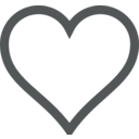 download Heart Icon Deselected clipart image with 90 hue color