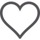 download Heart Icon Deselected clipart image with 180 hue color