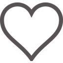 download Heart Icon Deselected clipart image with 225 hue color