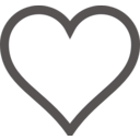 download Heart Icon Deselected clipart image with 270 hue color