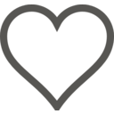 download Heart Icon Deselected clipart image with 315 hue color