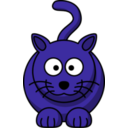 download Cartoon Cat clipart image with 225 hue color