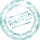 download Wanted clipart image with 180 hue color