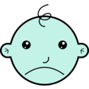 download Sad Baby clipart image with 135 hue color