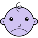 download Sad Baby clipart image with 225 hue color