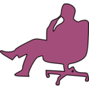 download Man In Chair Thinking clipart image with 90 hue color