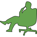 download Man In Chair Thinking clipart image with 225 hue color