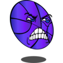 download Evil Basketball clipart image with 225 hue color