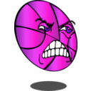 download Evil Basketball clipart image with 270 hue color