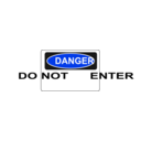 download Danger Do Not Enter clipart image with 225 hue color