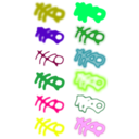 download Blur Effects clipart image with 90 hue color