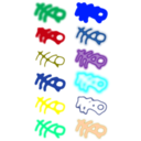 download Blur Effects clipart image with 180 hue color