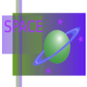 download Space clipart image with 225 hue color