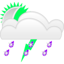download Weather Symbols Template clipart image with 90 hue color
