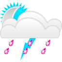 download Weather Symbols Template clipart image with 135 hue color