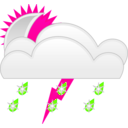 download Weather Symbols Template clipart image with 270 hue color