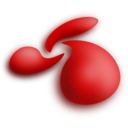 download Three Red Drops Swirl clipart image with 0 hue color