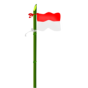 download Bamboo And Indonesian Flag clipart image with 0 hue color