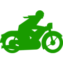 Green Motorbiker