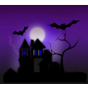download Spooky House clipart image with 45 hue color
