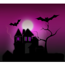 download Spooky House clipart image with 90 hue color