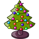 download Christmas Tree clipart image with 315 hue color