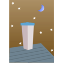 download Night Chimney clipart image with 180 hue color