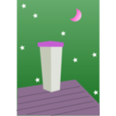 download Night Chimney clipart image with 270 hue color
