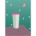 download Night Chimney clipart image with 315 hue color