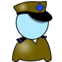 download Policeman clipart image with 180 hue color