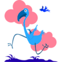 download Run Birdie Run clipart image with 180 hue color