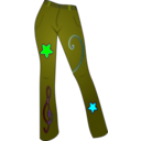 download Jeans With Patterns clipart image with 180 hue color