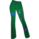 download Jeans With Patterns clipart image with 270 hue color