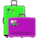 download Suitcases clipart image with 90 hue color