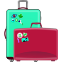 download Suitcases clipart image with 135 hue color