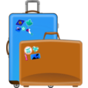 download Suitcases clipart image with 180 hue color
