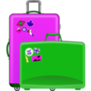 download Suitcases clipart image with 270 hue color