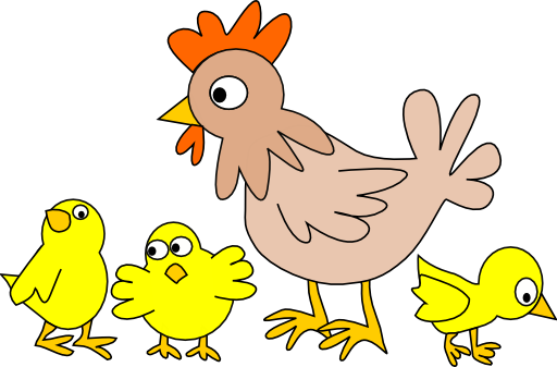 Hen With Three Chicken