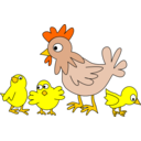 Hen With Three Chicken