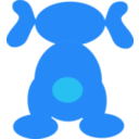 download Dog Icon clipart image with 180 hue color