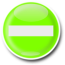 download No Entry clipart image with 90 hue color