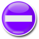 download No Entry clipart image with 270 hue color
