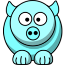 download Pig clipart image with 180 hue color