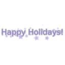 download Happy Holidays With Snowflakes clipart image with 45 hue color