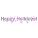 download Happy Holidays With Snowflakes clipart image with 90 hue color