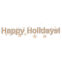 download Happy Holidays With Snowflakes clipart image with 180 hue color