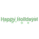 download Happy Holidays With Snowflakes clipart image with 270 hue color