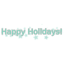 download Happy Holidays With Snowflakes clipart image with 315 hue color