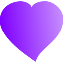 download Heart clipart image with 270 hue color